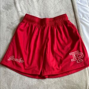 Inaka Power red mesh shorts